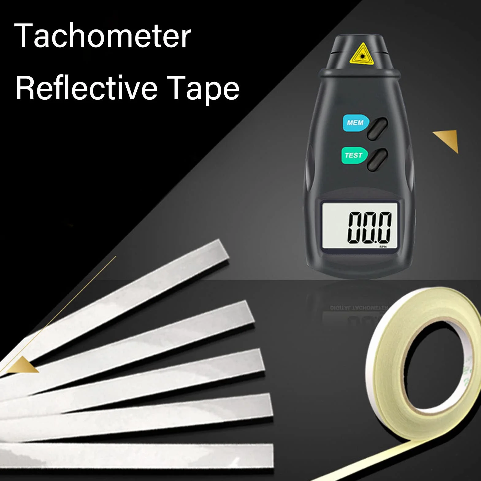 Tiras de cinta de tacómetro, altamente adhesivas, 50 tacómetro cintas reflectantes con buena reflexión, impermeable, para telémetro