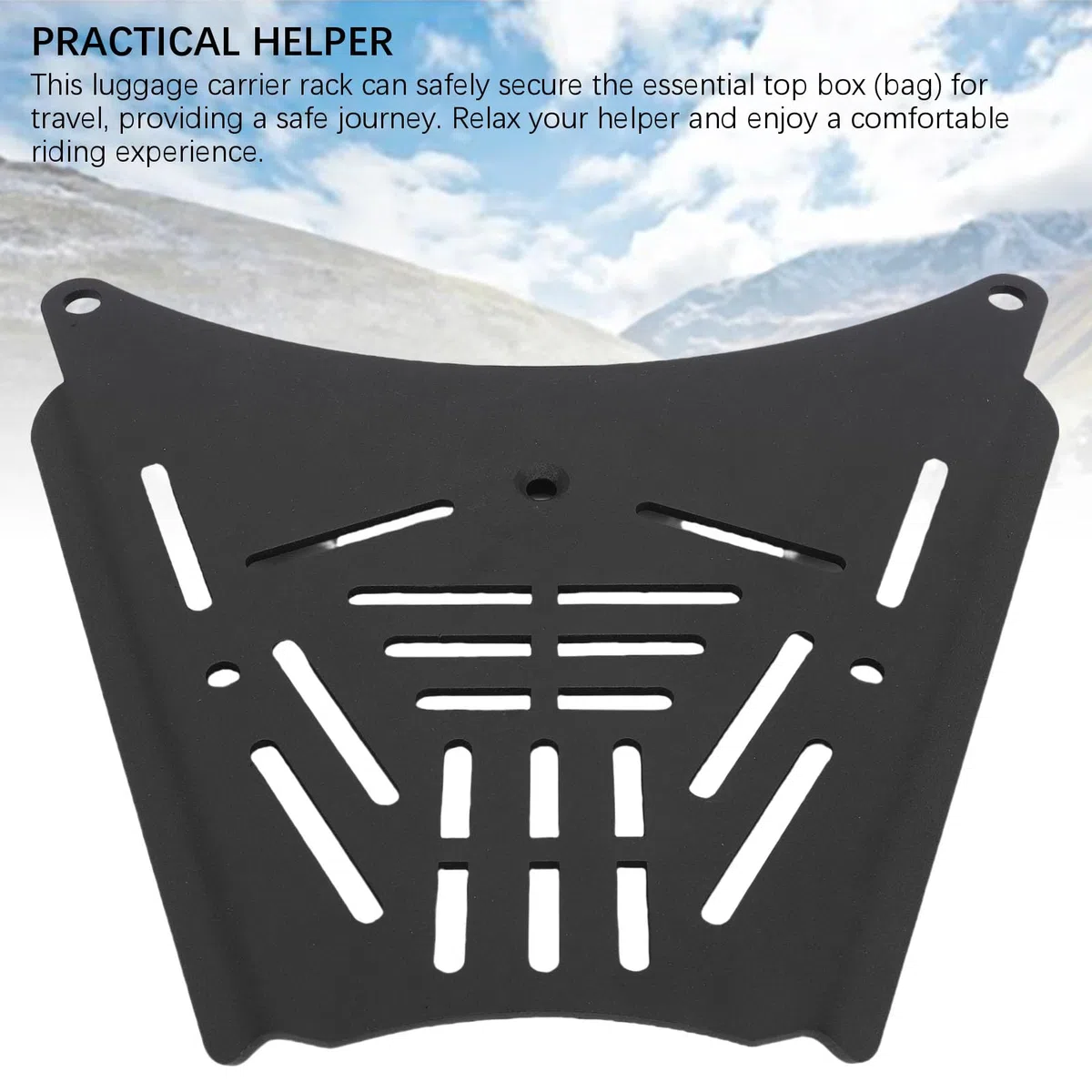 Ausla Soporte de Maletero Trasero de Motocicleta, Placa de Montaje para Maleta de Acero Inoxidable para Zontes 350E 368E
