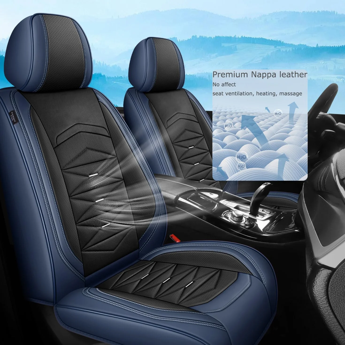 Fundas de asiento de coche de ajuste universal para Mazda CX 5 Audi TT MK2 Hyundai Accent Passat B7 Mazda 6 GH Juego de protección Fundas de asiento de piel de napa premium