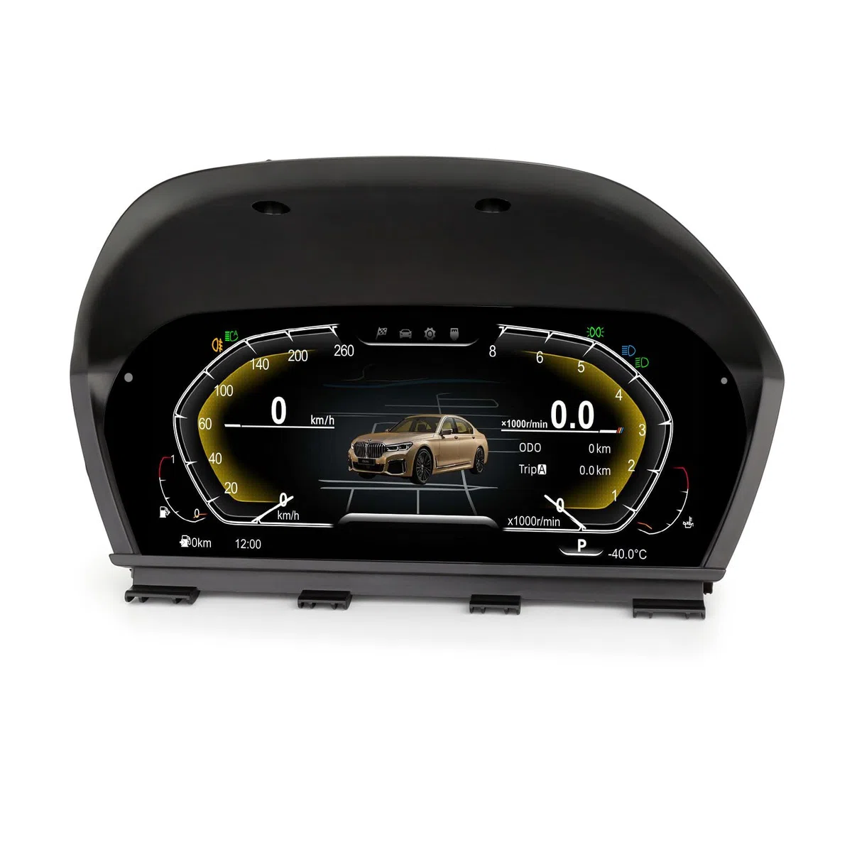 10" HD LCD Cuadro de Instrumentos Digital Pantalla para BMW Serie 1 F20/F50, Serie 2 F22/F45, X1 F48/F49, X2 F39, Digital Instrument Cluster, Velocímetro Digital, 5 UI, Plug & Play, Control Volante