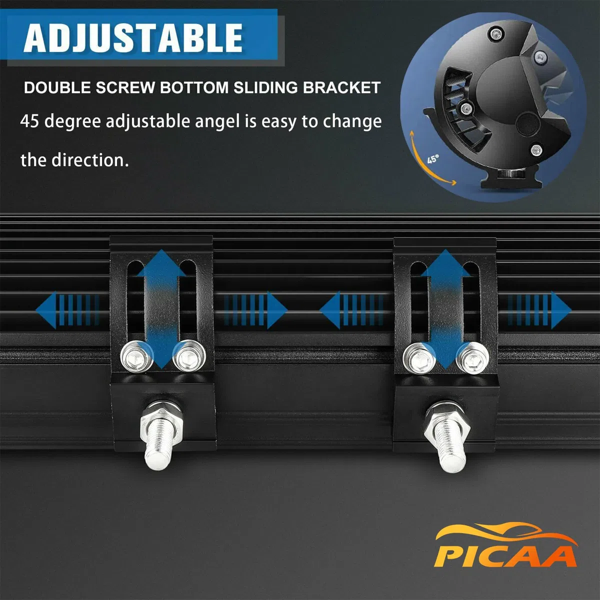 PICAA 23 Pulgadas 480W Barra LED 4x4 y 2X 4 60W Foco Led y Cableado Kit, Luz de Trabajo LED 12V 24V 6000K Faro Led Coche Camión Todoterreno Barras Luminosas Led