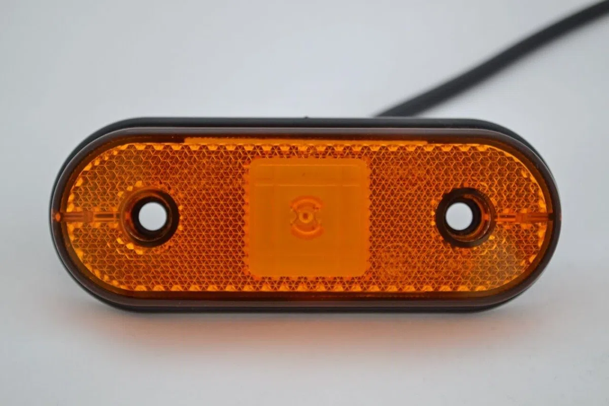 4 luces LED reflectantes de 12-24 V con contorno lateral frontal naranja ámbar con marcado E para camión, caravana, autocaravana, autobús, furgoneta