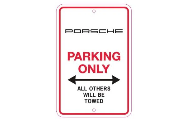 Porsche Señal de estacionamiento solamente, OEM actualizado