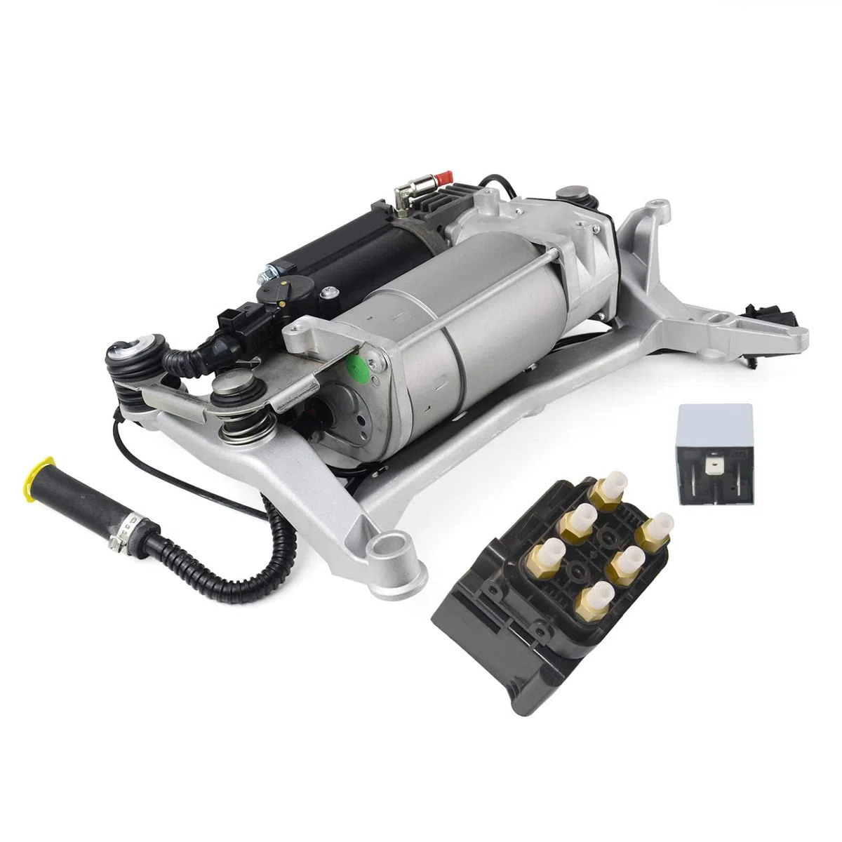 Compresor de suspensión neumática + va-lve compatible con Touareg Cayenne 2002-2010 7L0698007 95535890100
