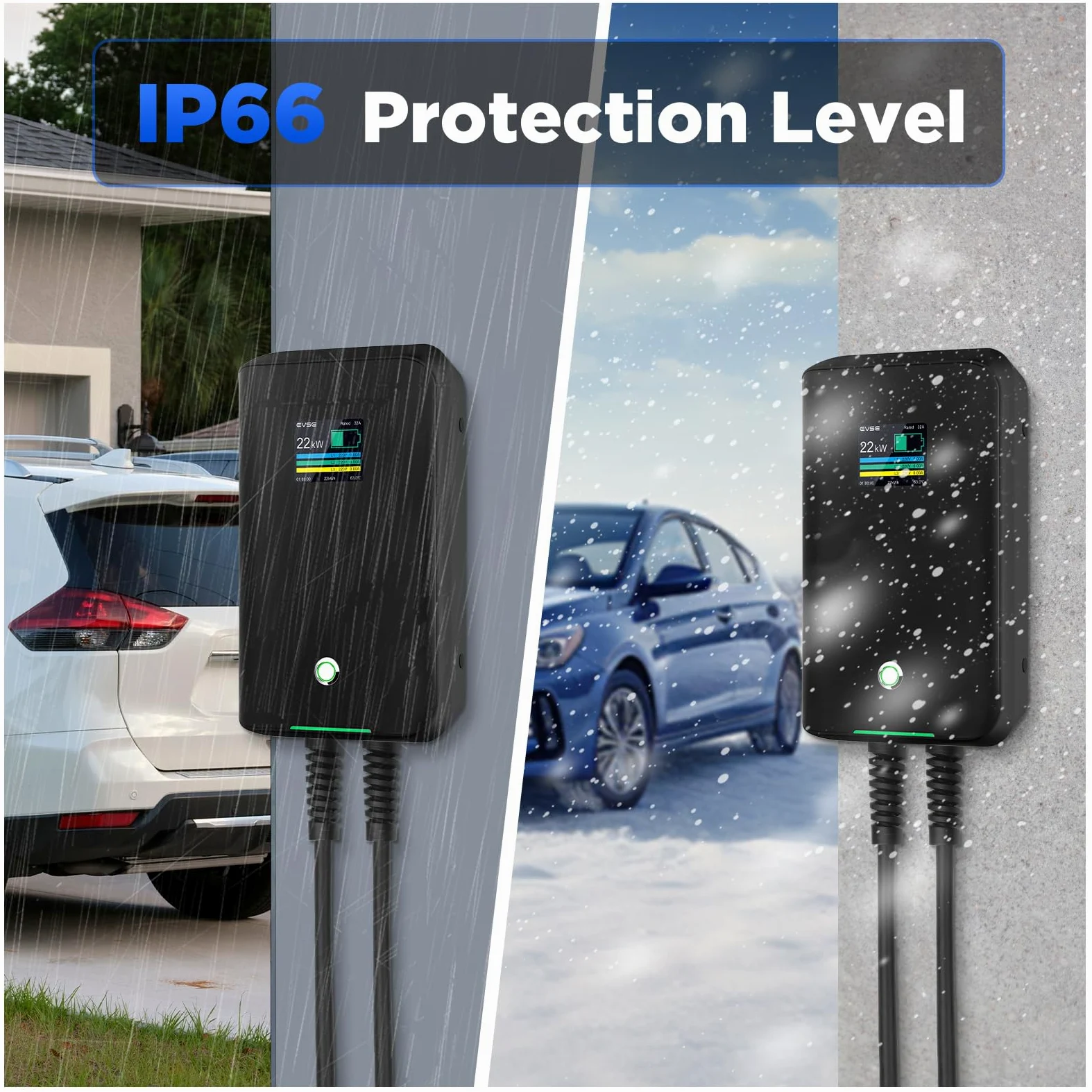 32A Wallbox EV trifásica Estación de Carga para Coches eléctricos (22KW Mode C)