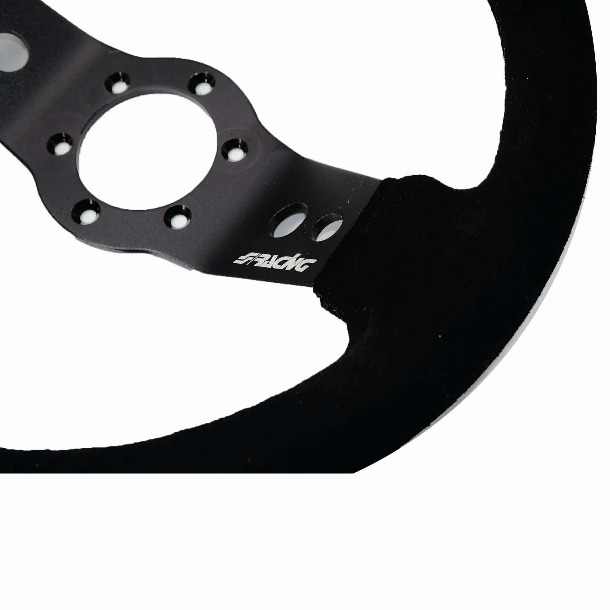 Simoni Racing Volante Deportivo Rally 320mm - Ante Negro (Deep Dish - 47mm)