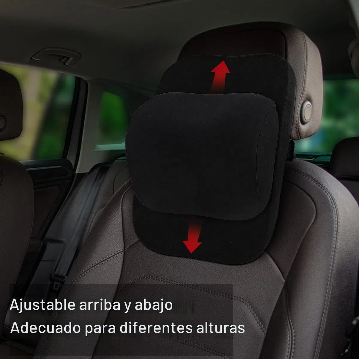 ZATOOTO Ajustable Reposacabezas Coche, Cojin Almohada Cervical Coche para Condu Oficina Gaming, CóModas Transpirables (Negro)