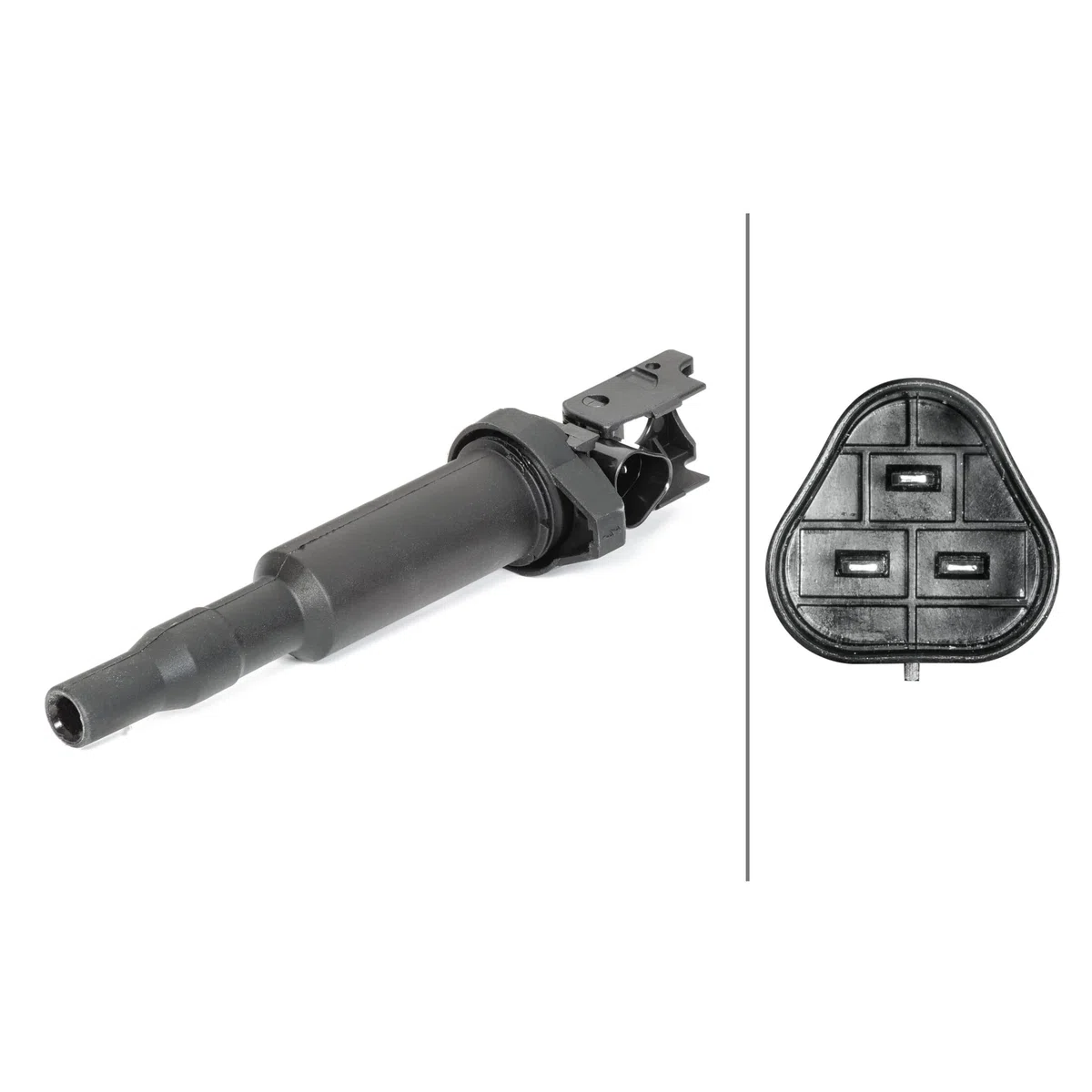 HELLA 5DA 193 175-491 Bobina de encendido - 12V - 3polos - Bobina de encendido cavidad bujía - enchufado
