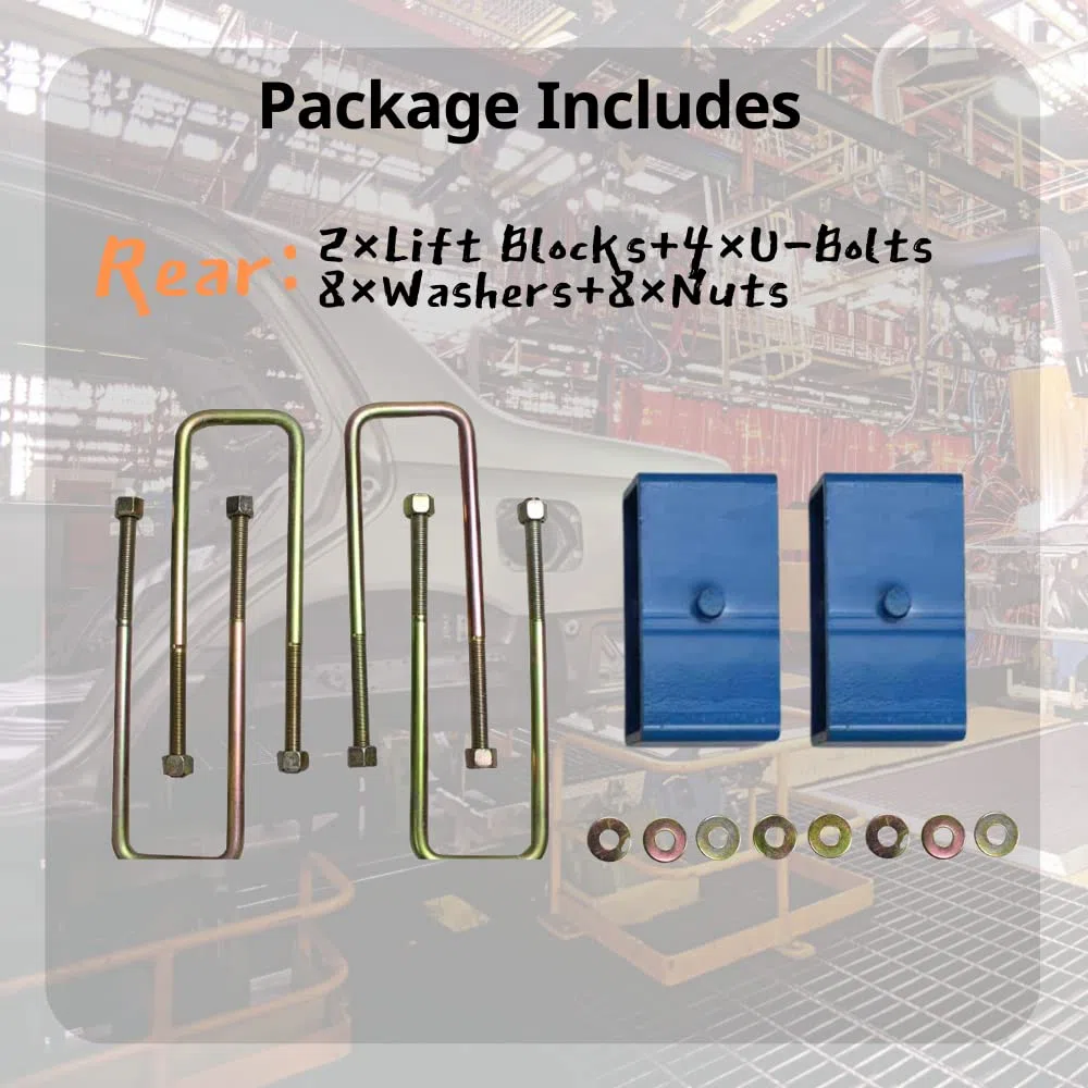 JINGLING Kits de elevación de bloques de suspensión trasera de 51 mm para Triton L200 2005-2014, adaptador de elevación, resorte de puntal (trasero)