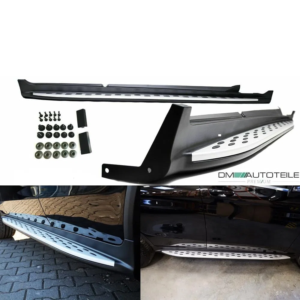 2 Piezas Faldones Laterales del Coche para Mercedes GLC X253 + Coupe C253 2015-2019 Estribos, faldones Laterales y Barras Laterales compatibles con automóvilesi