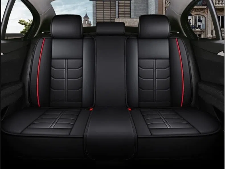 KAEW Fundas de Asientos para Hyundai Kona Hybrid/Electric/N SUV 2018-2020 2021 2022 2023 2024 2025, Cubiertas de Cuero de Asiento para Delanteros y Traseros, Impermeable Fundas Asientos Coche