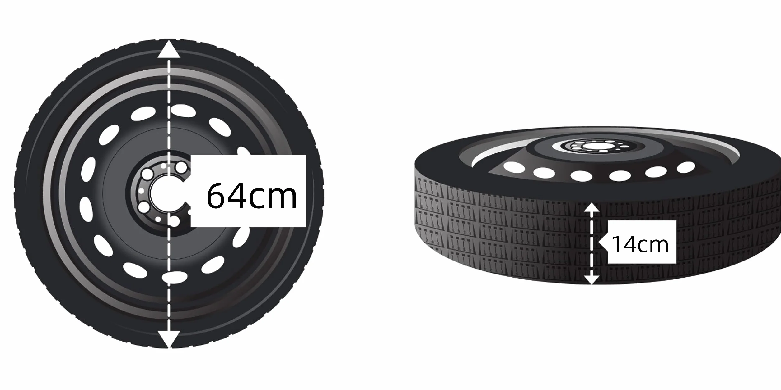 Kit de Rueda de Repuesto 17" compatible con Toyota Verso con Gata, Llave, Guantes, Tornillo y Funda125/80R17