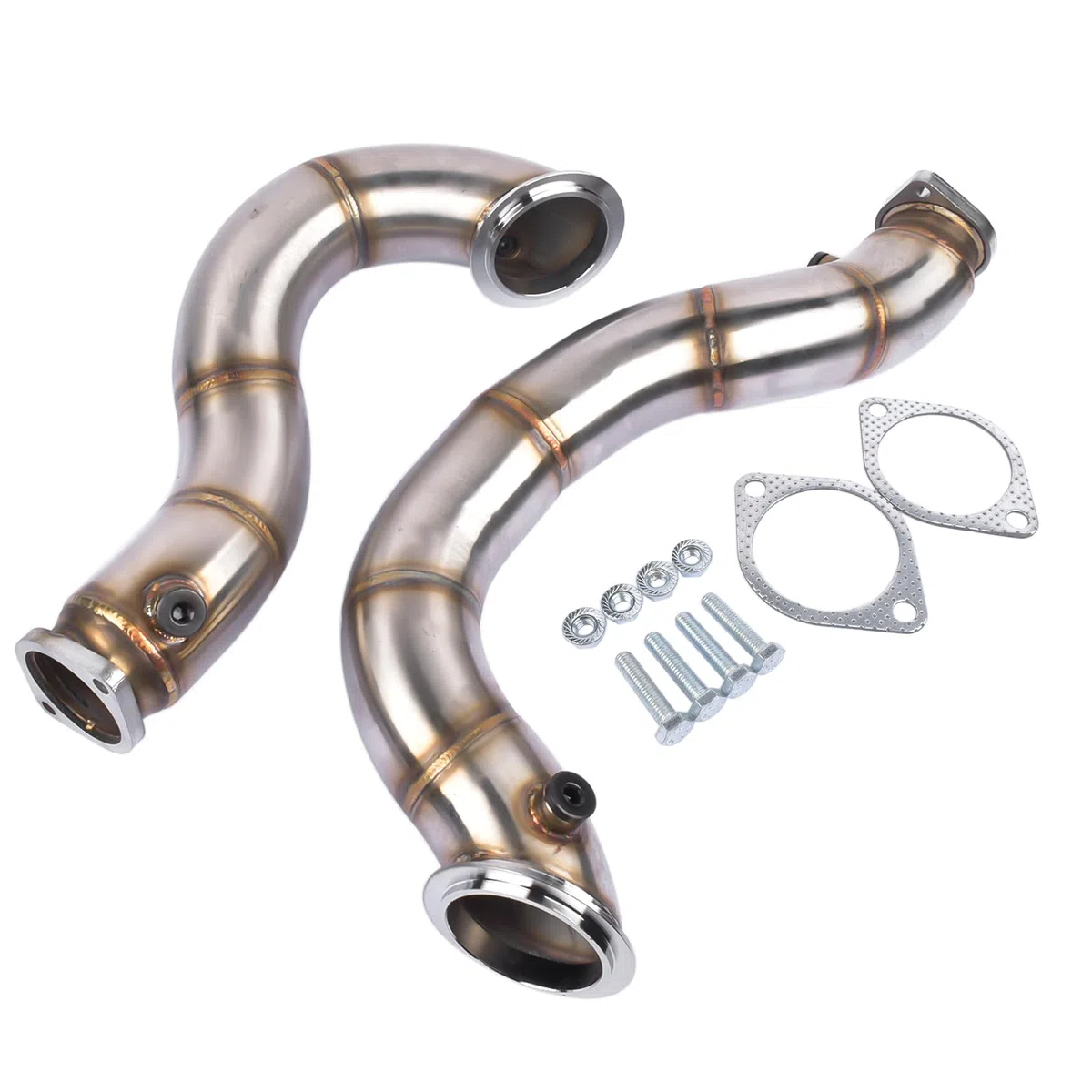 Downpipes de acero inoxidable 76 mm Compatible con N54 135i / 335i 3.0L Twin Turbo 2007-2010 GLOSSY AUTO PARTS