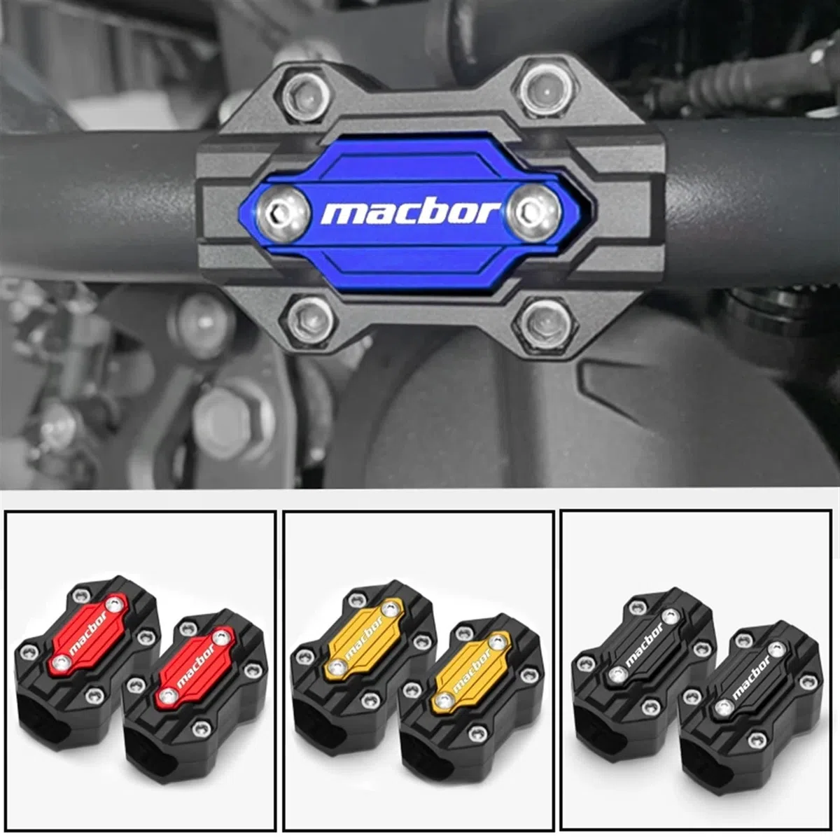 LOTFI Ajuste for Macbor Montana XR 5 X R5 2019-2023, Parachoques de protección de Motor de Motocicleta, Accesorios de Bloque anticolisión XR5 (Size : Macbor Two Red)