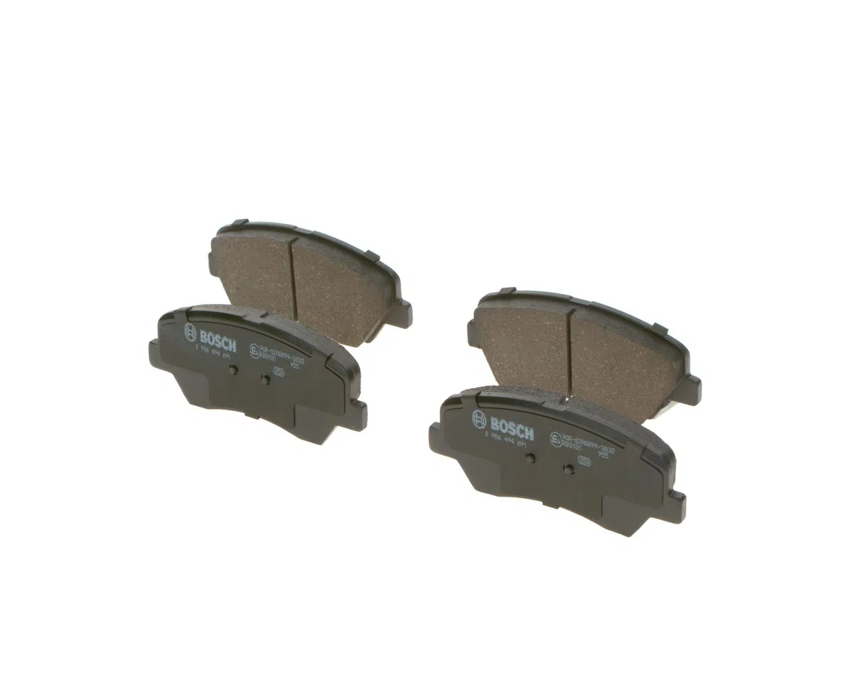 Bosch BP1686 - Pastiglie Freni Auto, Delantero - Calidad Bosch - Reducción de Ruido y Polvo - Certificación ECE-R90 - Sin Cobre - 1 Juego de 4 Pastillas