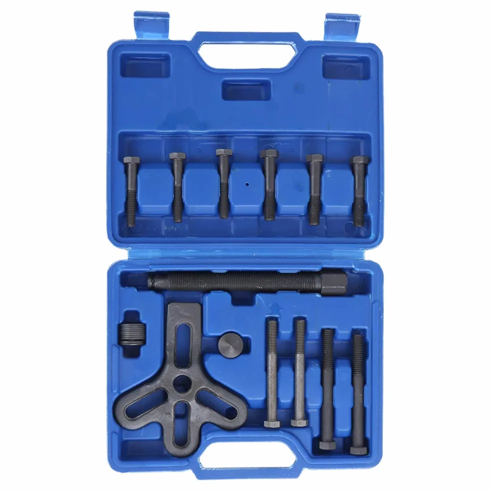 Kit de extractor de volante, Extractor de volante Qiilu, 13 piezas, kit de extractor de volante, removedor, equilibrador armónico, polea de engranaje, herramienta de reparación de coche