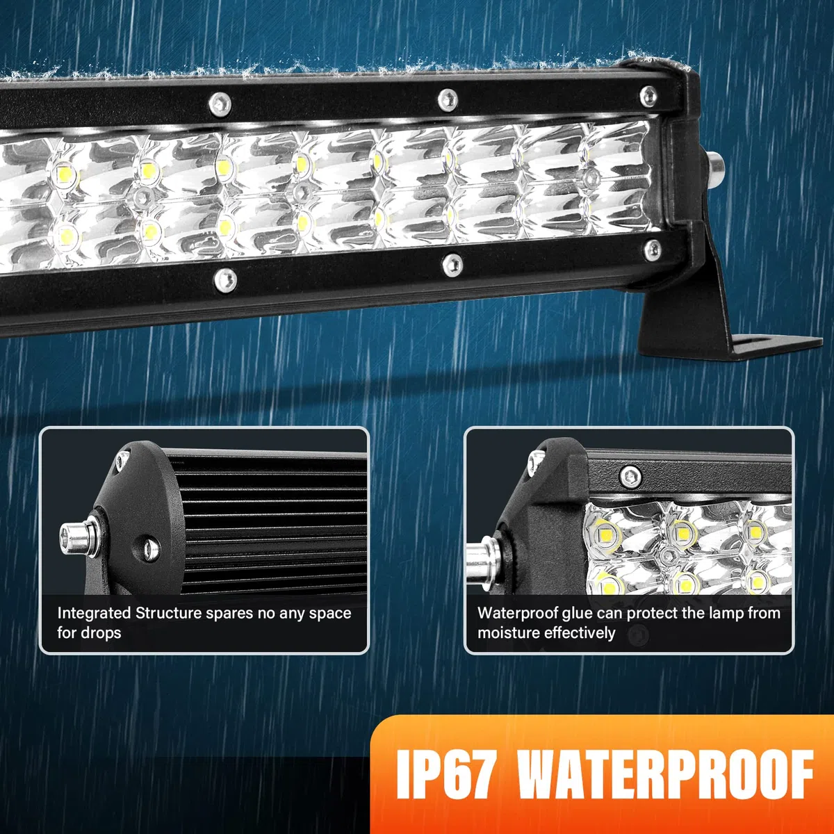Willpower Barra Led 38cm 15 Pulgadas 108W Barra de Luz LED Slim Unica Fila 12V 24V IP67 Impermeable Largo Alcance Faro Led Trabajo Focos Led 6000k para 4x4 Tractor Coche Camion Barco Offroad