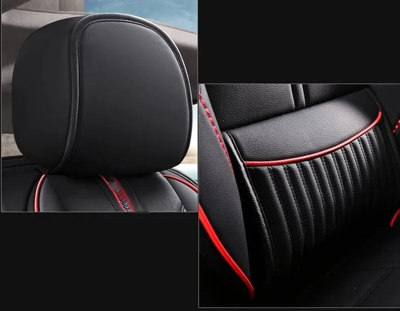 KAEW Fundas de Asientos para Hyundai Kona Hybrid/Electric/N SUV 2018-2020 2021 2022 2023 2024 2025, Cubiertas de Cuero de Asiento para Delanteros y Traseros, Impermeable Fundas Asientos Coche
