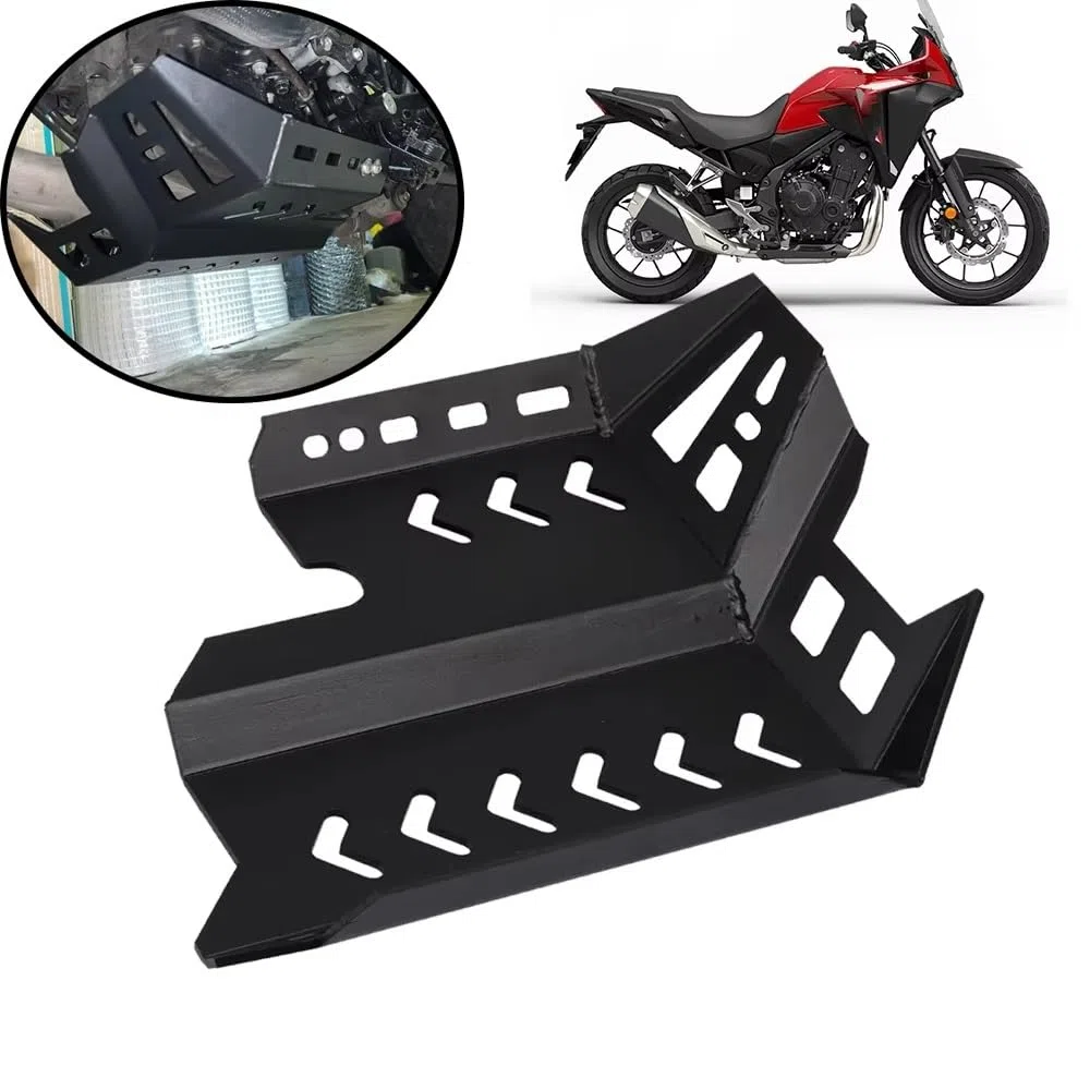 Protección Chasis Motor para NX500 500NX NX 500 NX400 Y NX 400 Protector Chasis Placa Deslizamiento Y Protector Cárter Cubierta Protectora Motor Motocicleta Cuerpo Protector Chasis(Negro)