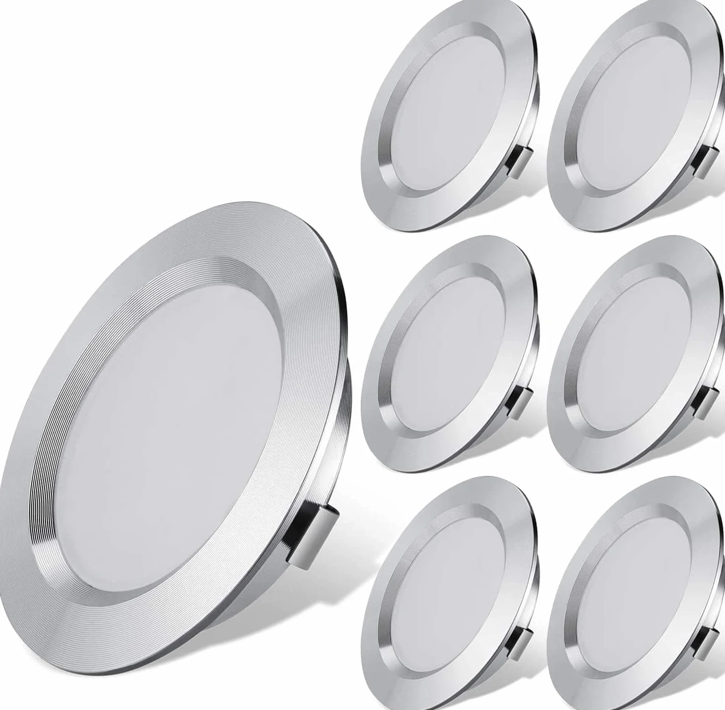 Luces LED de 12 V para autocaravana, remolque, barco, natural 4500K, 300 lúmenes, 3 W, baja tensión, mini lámpara empotrada regulable