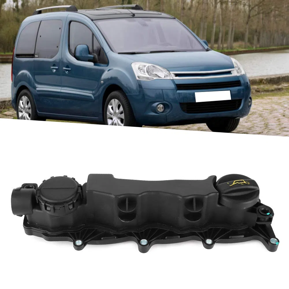 VOBOR Tapa de La Válvula, Tapa de Válvula de Motor con junta tapa balancines para 1.6 HDI Berlingo C2 C3 C4 C5 Xsara 0248L1