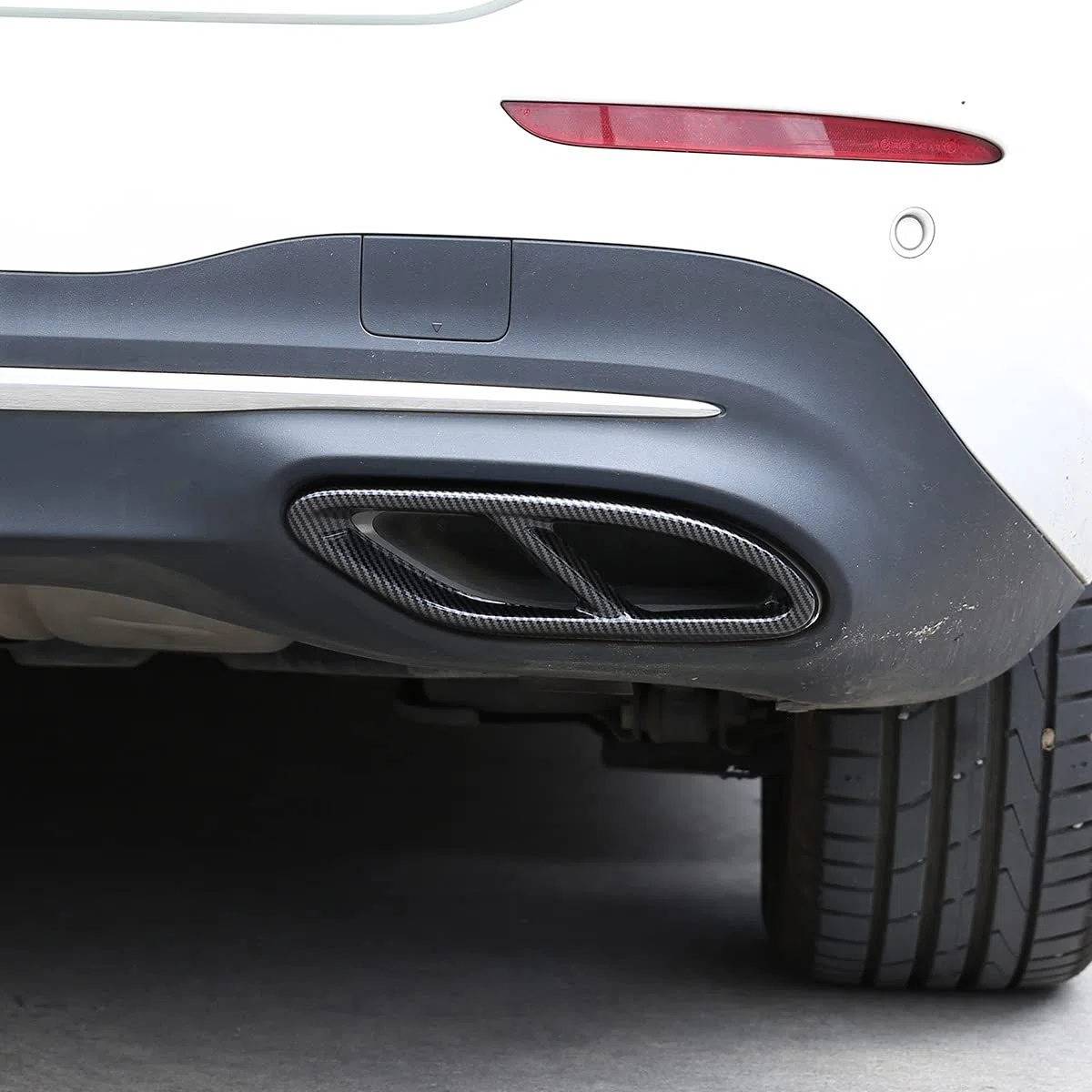 METYOUCAR Cubierta de salida de tubo de escape silenciador de cola de coche de acero inoxidable para Mercedes Benz A/B/C/E/GLA/GLC/GLE/GLS