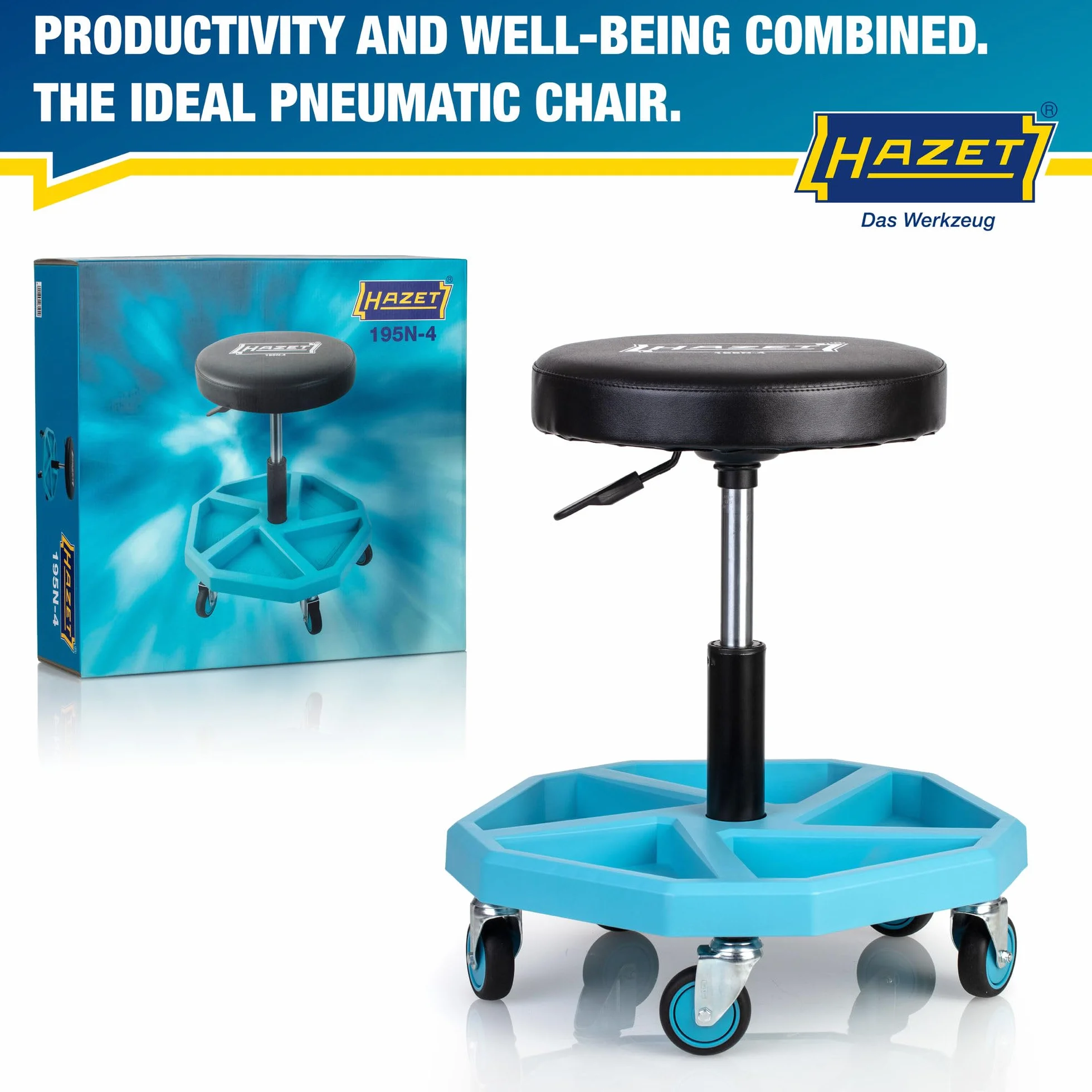HAZET 195N-4 Taburete de taller