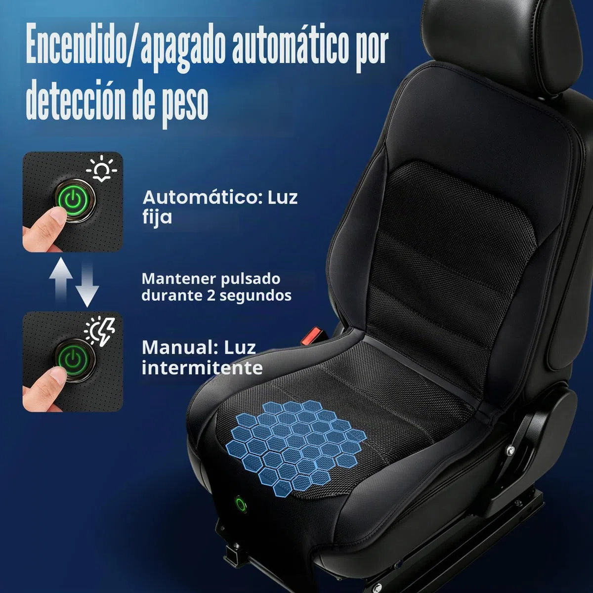 Funda de asiento de coche de refrigeración mejorada, cojín de asiento delantero de 12 V y 3 velocidades con 2 ventiladores turbo, ajuste universal para verano, coche, SUV, camión, oficina en