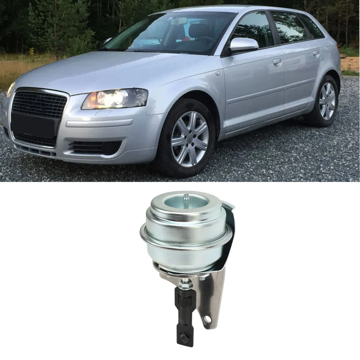 Actuador Turbo Wastegate Alta Sensibilidad Robusto Rendimiento Estable 03G253014E para A3 1.9 TDI Kit Completo de Turbocompresor Turbo, con Actuador Wastegate