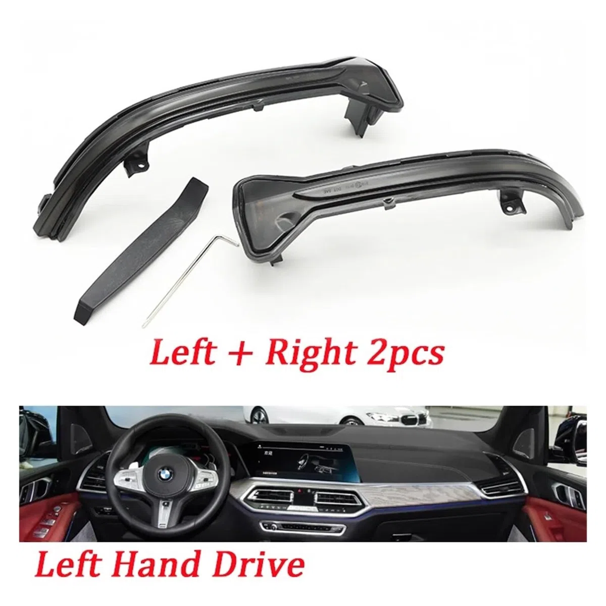 Espejo intermitente dinámico Para BMW Serie 4 5 7 G22 G30 G31 G11 Y G12 Intermitente LED Dinámico Para Espejo Retrovisor De Coche(LHD-2pcs)