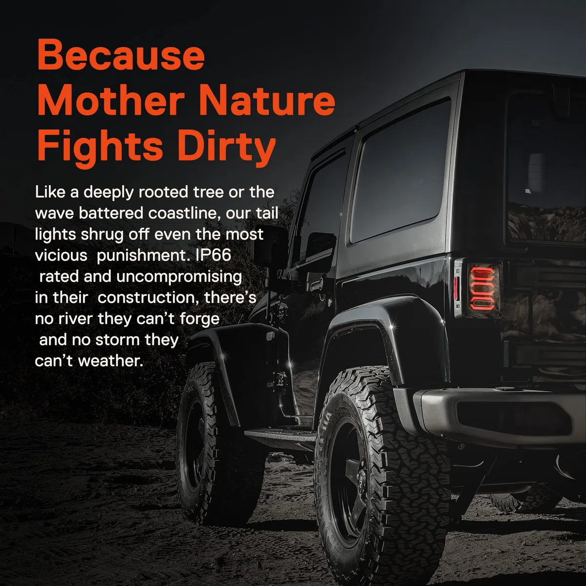 TRUE MODS - Luz trasera LED de repuesto para Jeep Wrangler [diseño hexagonal] [lente ahumada] [Plug n Play], luz de freno LED para Jeep Wrangler JK JKU Unlimited accesorios 2007-2018