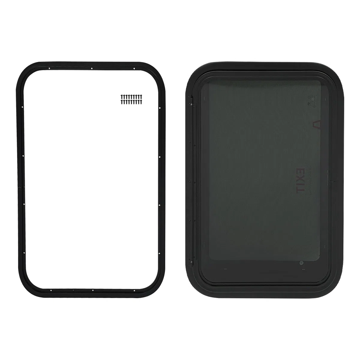Ventana de salida para autocaravana, ventana de RV, ventana de emergencia, ventana de caravana versátil con barra de apoyo para RV Camper Trailer Van (800 x 500 mm)