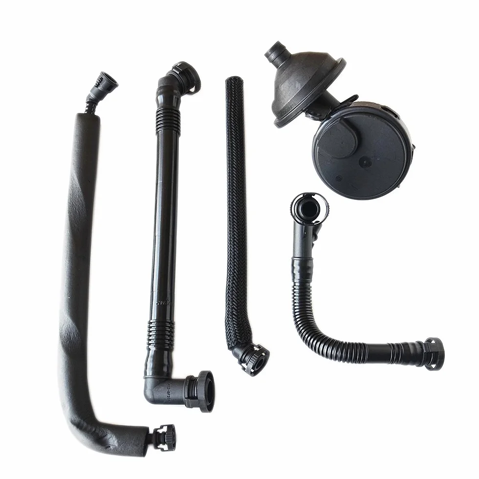 11617501566 Válvula PCV Válvula de ventilación positiva del cárter Kit de manguera de ventilación Compatible con E46 3 SERIES E39 E60 X3 X5 # 11157532649 11611432559 11617504535 11617504536