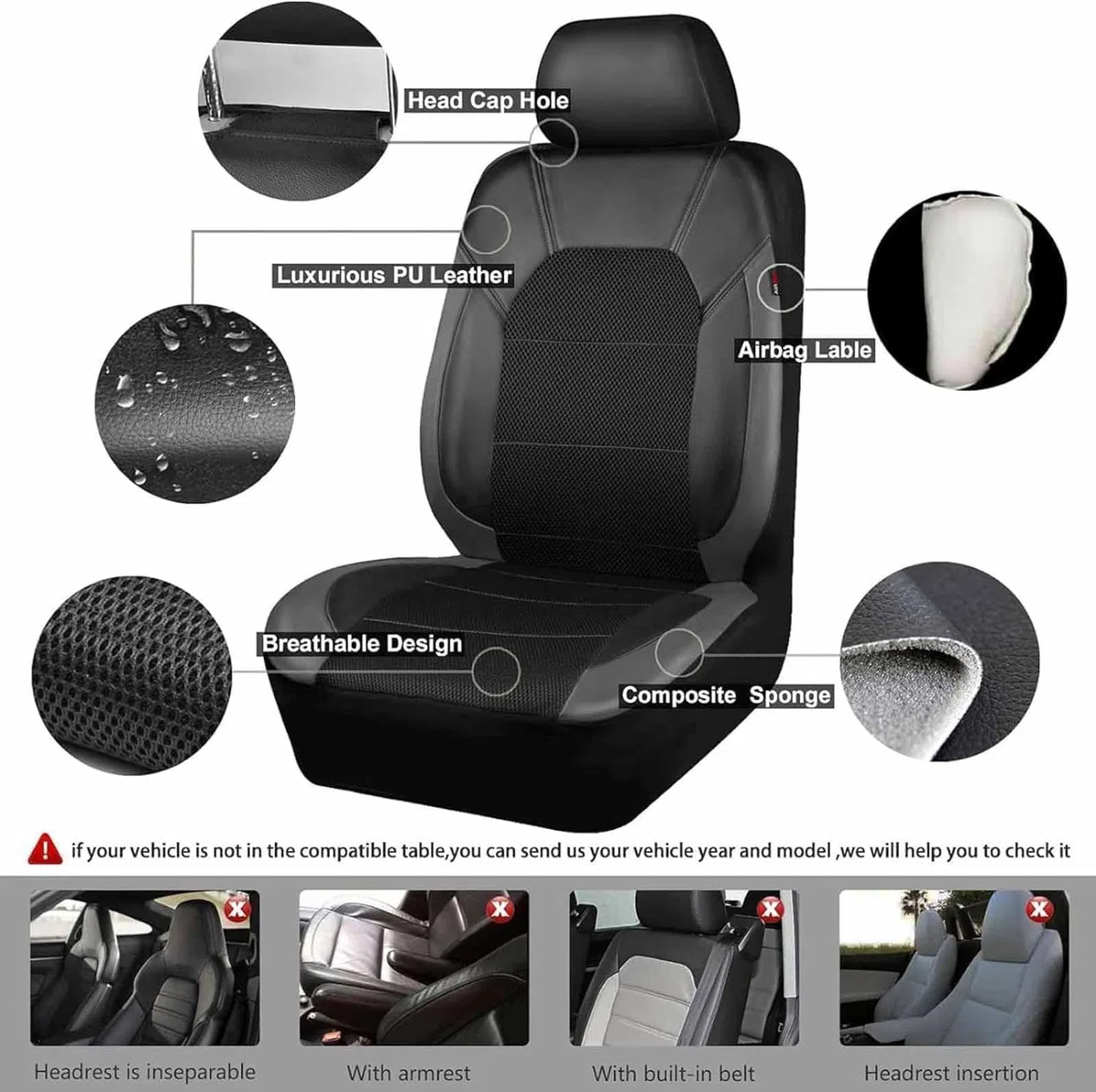 Fundas Asientos Coche para Citroen C4 I 2004 2005 2006 2007 2008 2009 2010 2011, 9 Piezas Delanteros y Traseros Juegos de Cubreasientos Protección, Funda Asiento Coche, Accesorios Coche