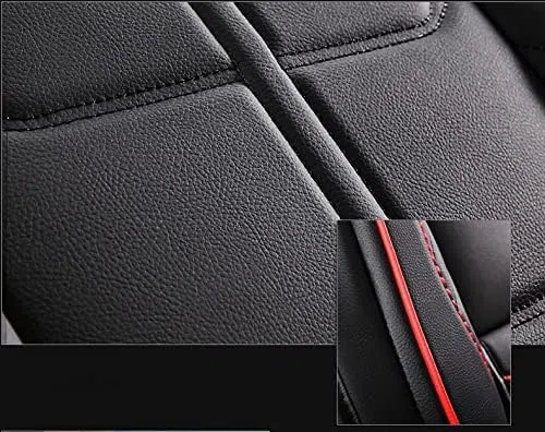 KAEW Fundas de Asientos para Hyundai Kona Hybrid/Electric/N SUV 2018-2020 2021 2022 2023 2024 2025, Cubiertas de Cuero de Asiento para Delanteros y Traseros, Impermeable Fundas Asientos Coche