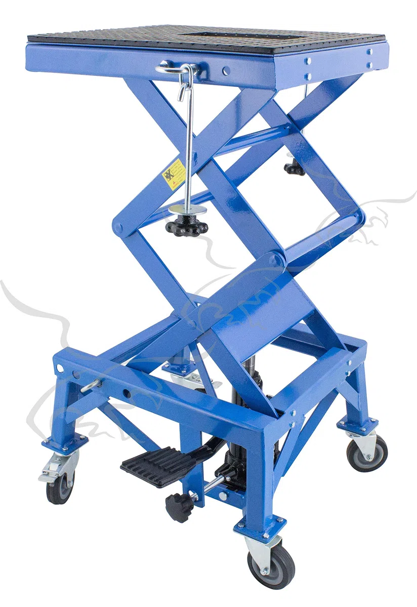 ELEVADOR DE MOTOS HIDRÁULICO DE TIJERA CON RUEDAS 90 cm. Plataforma mesa elevadora motocicletas