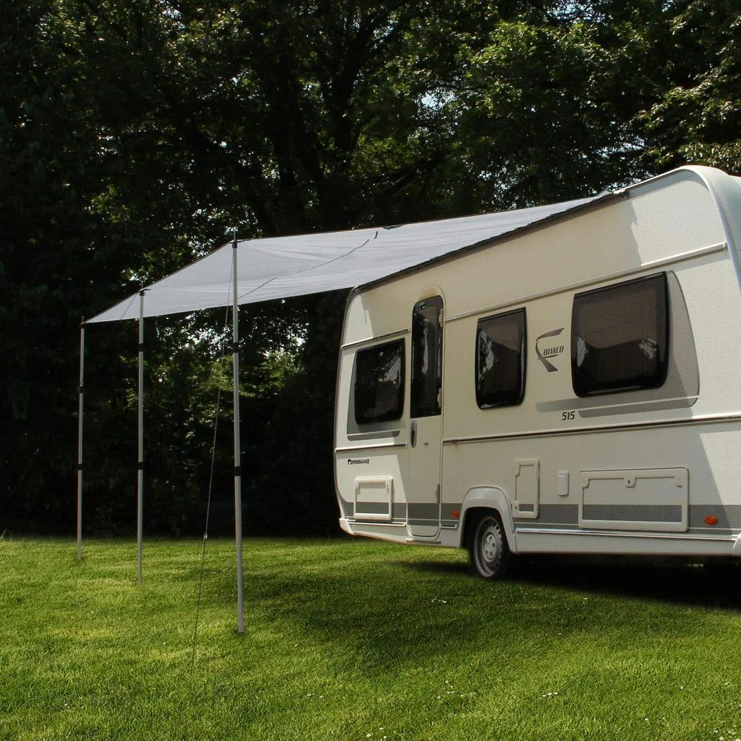 your GEAR toldo para caravanas Lona para caravanas 3 x 2,4 m Techo Solar para Remolque Incl. Postes Impermeables 5000 mm