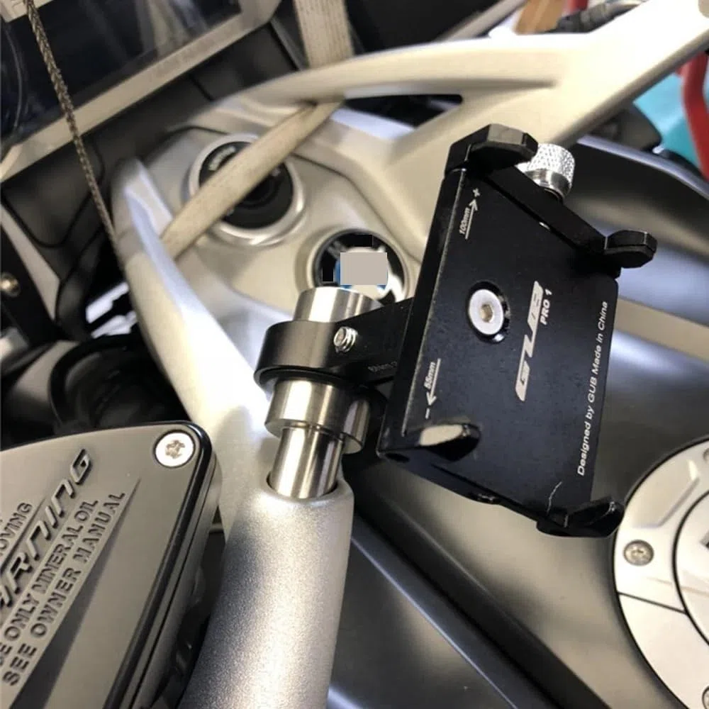Soporte de dirección Moto Compatible con BMW R1200RT R1250RT R 1250 1200 RT Soporte Varilla de extensión Soporte Accesorios de navegación para teléfono móvil 2021 2022(1PC)