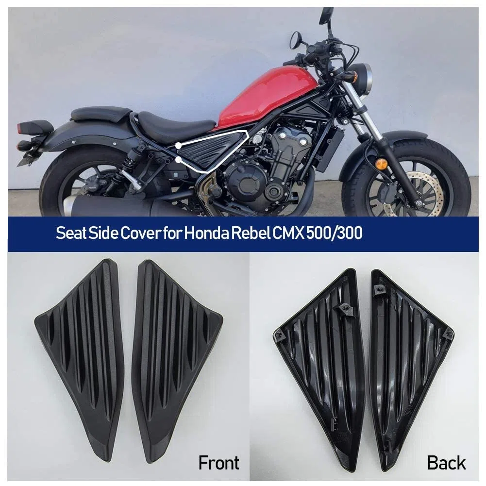 Cubierta lateral del asiento del pasajero trasero del motor Panel de ajuste de relleno Protectores de marco superior Protector de carenado Decoración para Rebel CMX 500 300 CMX500 CMX300 2017-2023