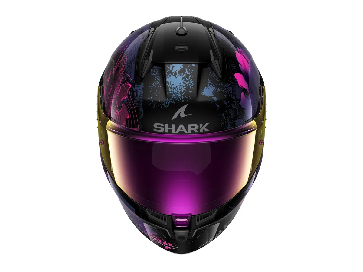 SHARK, Casco de moto integral D-SWKAL 3 MAYFER, Black violet glitter KVX, M