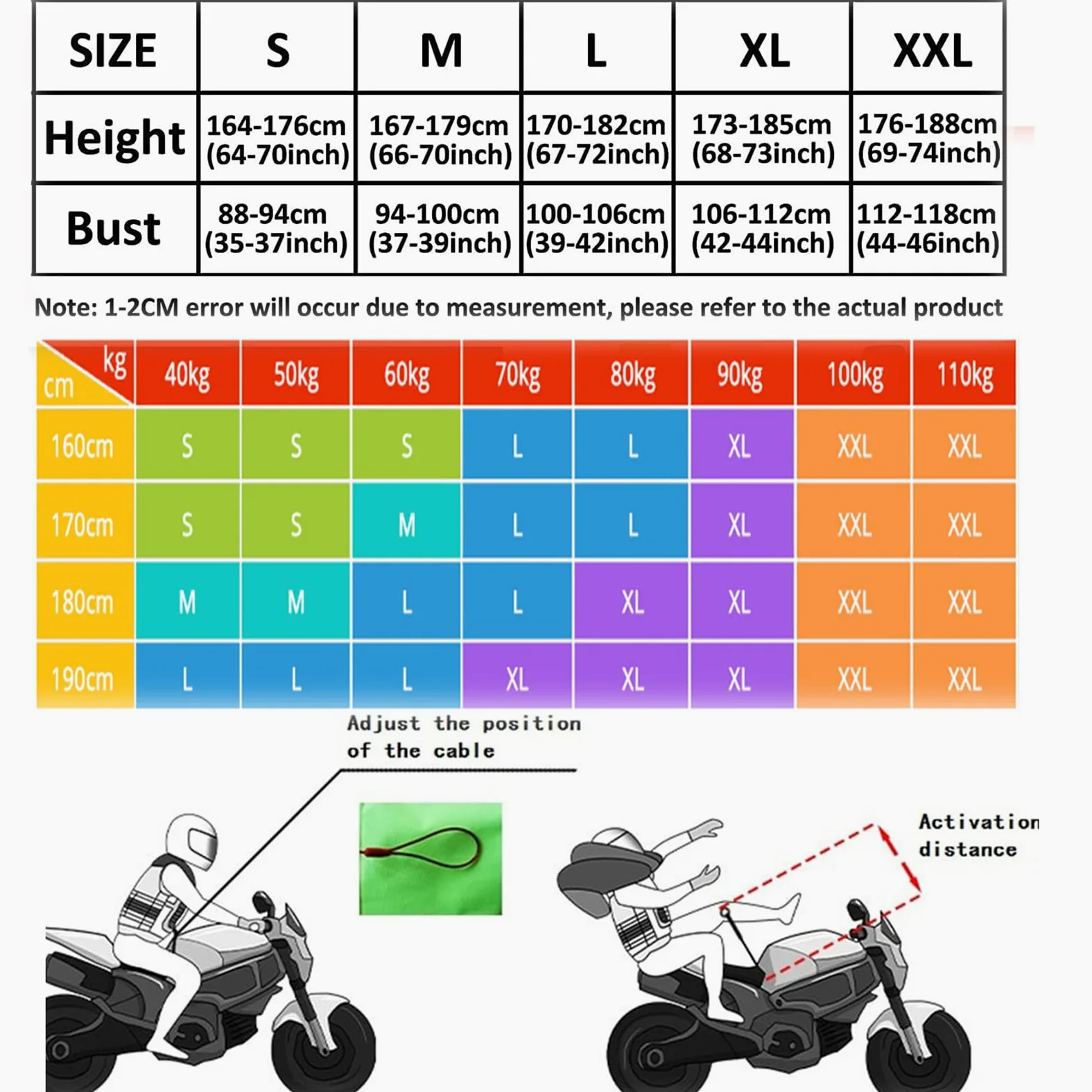 Chaleco Airbag Alta Visibilidad Chaleco Con Airbag Para Moto Para Hombre Broches Ajustables Para Equipo De Conducción Liviano Chaqueta Unisex Para Todas Las Estaciones