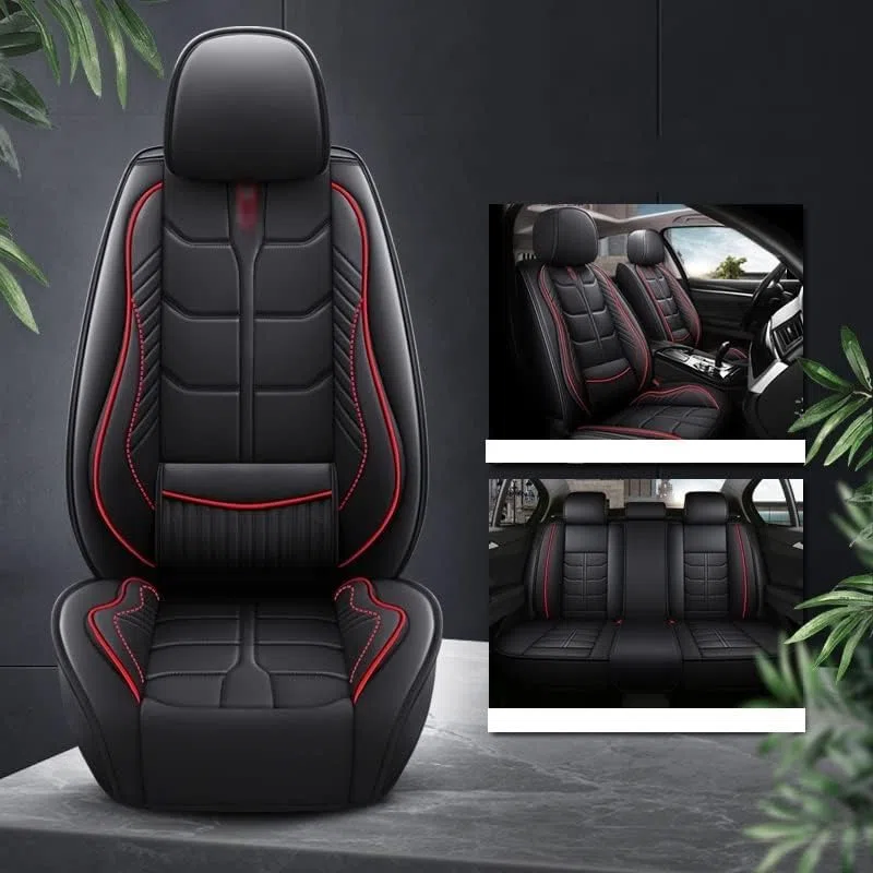KAEW Fundas de Asientos para Hyundai Kona Hybrid/Electric/N SUV 2018-2020 2021 2022 2023 2024 2025, Cubiertas de Cuero de Asiento para Delanteros y Traseros, Impermeable Fundas Asientos Coche