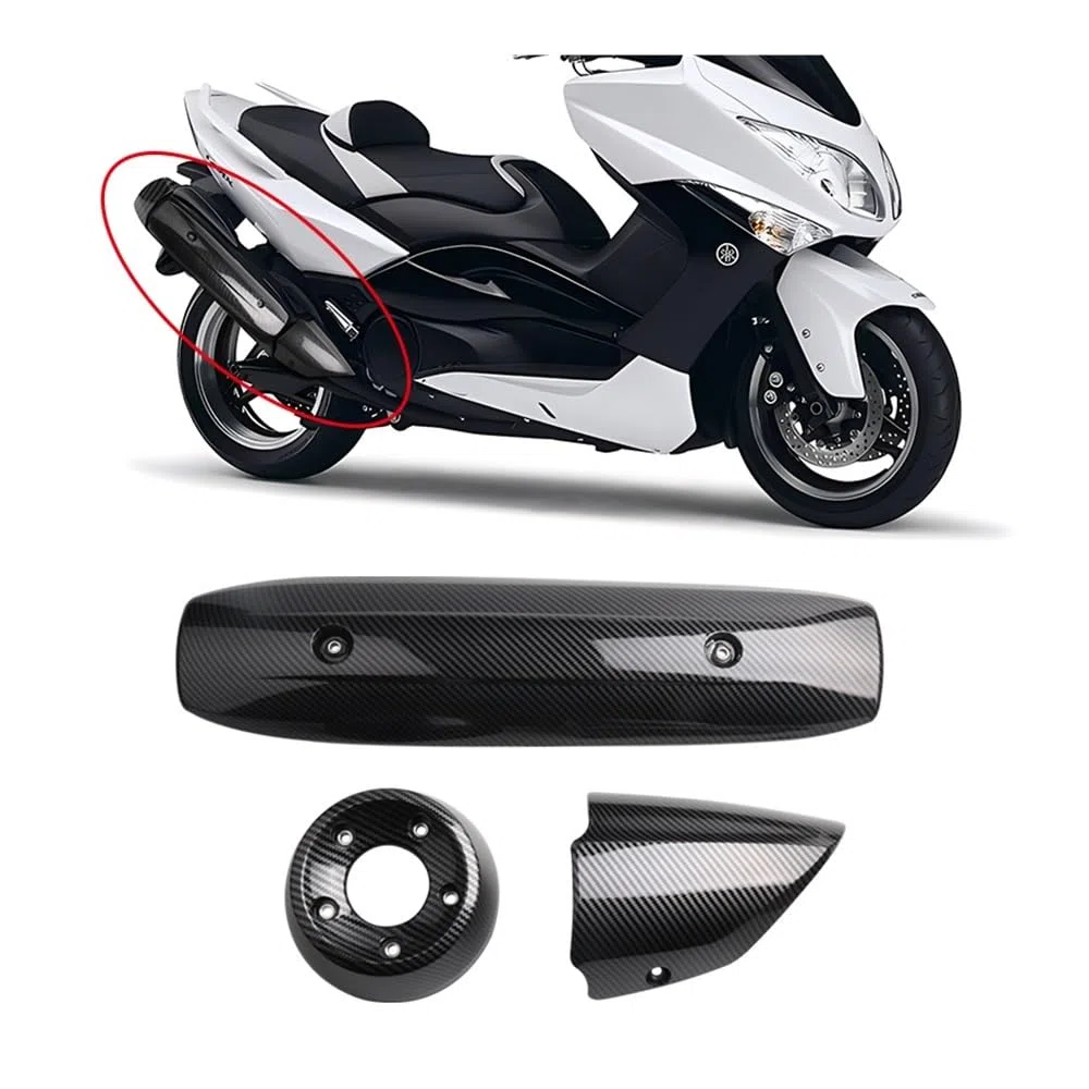 para TMAX500 para TMAX 500 2008-2011 Cubierta del Silenciador De La Motocicleta Protector Térmico del Tubo De Escape Escudo Térmico